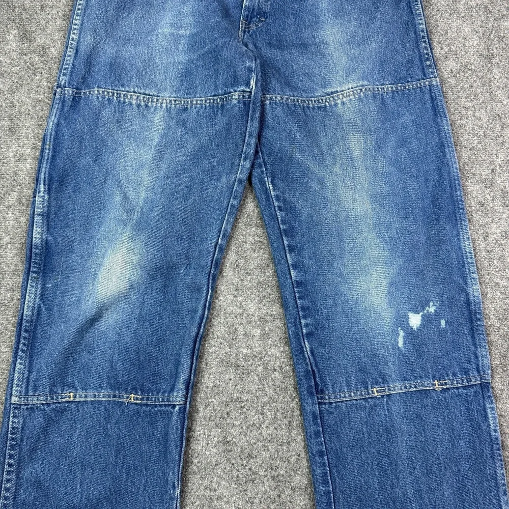 Dickies Mens Carpenter Jeans 36x34 Double Knee Blue Denim Workwear Distressed